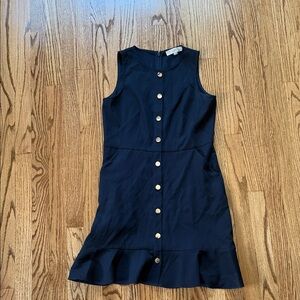 LOFT Navy Dress with Button Details